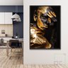 QUADRO DECORATIVO MULHER NEGRA GOLD DOURADO FOTO ARTISTICA:Preta - 2
