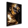 QUADRO DECORATIVO MULHER NEGRA GOLD DOURADO FOTO ARTISTICA:Preta - 1