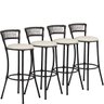 Kit 4 Banquetas Alta Forts Em Fio De Fibra Fibra Para Bancada, Área Gourmet, Lanchonete, Restaurante - 2