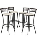 Ver imagem 1 de Kit 4 Banquetas Alta Forts Em Fio De Fibra Fibra Para Bancada, Área Gourmet, Lanchonete, Restaurante
