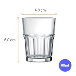 Copo Bristol Nadir Figueiredo Vidro 60ml para Dose Shot Caipira Estilo Americano - 3