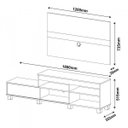 Ver imagem 4 de Sala de Estar Completa com Rack, Painel e Mesa de Centro Requinte Espresso Móveis