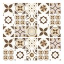 Ver imagem 1 de Papel de Parede Azulejo em Tons Marrons - 3,30x0,50m