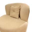 Ver imagem 5 de Poltrona Decorativa Orgânica Sala Recepção Suede Capuccino + Brinde