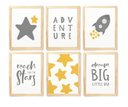 Ver imagem 1 de Kit Quadro Decorativo Infantil Adventure Foguete Quarto Criança Bebê