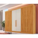 Ver imagem 1 de Guarda Roupa 6 Portas Potente C- 6 Gavetas e C- 4 Ripadas Peroba-off White - Europa
