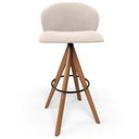 Ver imagem 6 de Kit 02 Banquetas Alta Bar Cozinha Sala de Jantar Bar Mia L02 Suede Bege - Lyam Decor