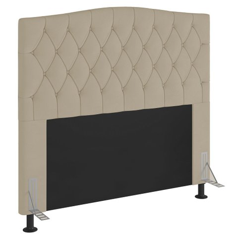 Cabeceira Cama Box Casal Itália 140 Cm Sintético MV Estofados Italia Branco
