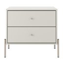 Ver imagem 5 de Conjunto Cômoda com 3 Gavetas e 2 Mesas de Cabeceira Jasper - Off White Fosco com Champanhe