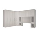 Ver imagem 3 de Guarda-Roupa Casal 12 Portas 7 Peças Modulado Cairo Branco/Neve