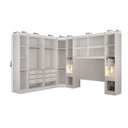 Ver imagem 4 de Guarda-Roupa Casal 12 Portas 7 Peças Modulado Cairo Branco/Neve