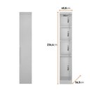 Ver mais imagens de Guarda-Roupa Casal 12 Portas 7 Peças Modulado Cairo Branco/Neve
