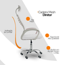 Cadeira Escritório Diretor Mesh Encosto de Cabeça Branco + E-book - 4