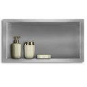 Ver imagem 4 de Nicho para Banheiro e Cozinha Parede Embutir 30x60 Liso Cinza