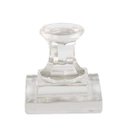 Ver imagem 2 de Suporte Porta Vela em Vidro Cristalino Design Quadrado Elegante 8x8x8cm