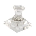 Ver imagem 3 de Suporte Porta Vela em Vidro Cristalino Design Quadrado Elegante 8x8x8cm
