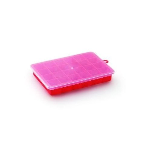 Forma de Gelo com Tampa 24 Cubos em Silicone SN19224