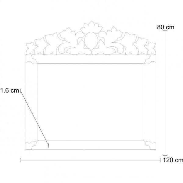 Espelho Decorativo Retangular 120x80cm Veneziano Mezzo Rivatti - 2