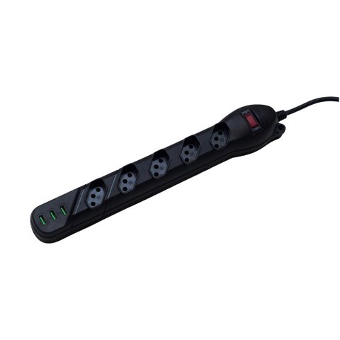 Filtro de Linha 5 Tomadas + 3 Usb Qfl5u Bivolt Qualitronix