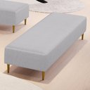 Ver imagem 6 de Puff Decorativo Bali W01 Pés Palito 210x60cm Linho Cinza - Lyam Decor
