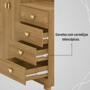 Ver imagem 6 de Cômoda Roupeiro com Espelho 2 Portas 4 Gavetas Cristal - Nature