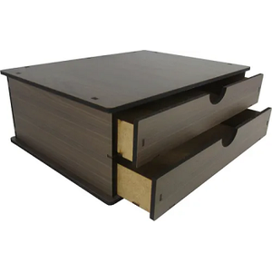 Suporte Monitor De Computador Com Gaveta Mdf Marrom Make Laser SPM