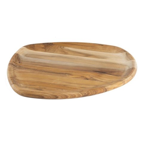 Bandeja Organica Churrasco Tramontina Média em Madeira Teca Fsc Óleo Mineral 37x29,8