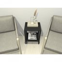 Ver imagem 2 de Mesa de Cabeceira Mesa de Apoio Mesa Auxiliar Mesa Lateral Preto