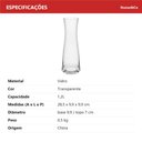 Ver imagem 3 de Jarra de Vidro 1,2L Transparente 27x9x9cm Água Suco Chá Bebidas Mesa Detox