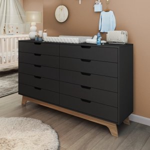 Cômoda para Quarto Infantil 10 Gavetas 100% Mdf Alice