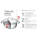 Ver imagem 3 de Caldeirão Tramontina Allegra em Aço Inox com Fundo Triplo 22 Cm 5,5 L Tramontina