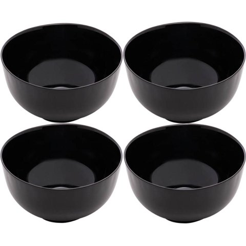 4 Cumbucas Bowls Vidro Opalino 700ml Lyor Tigela Diwali Blac
