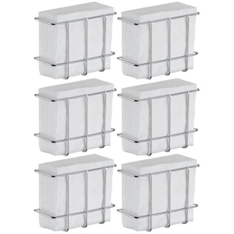 Kit 6 Porta Guardanapos Aramado Cromado Pequeno Buffet Mesa