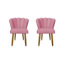 Ver imagem 1 de Kit 2 Cadeiras para Penteadeira Quarto Modelo Flor – Balaqui Cor:rosa
