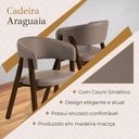 Ver imagem 4 de Cadeira de Jantar Araguaia Madeira Maciça Couro Sintético Bege