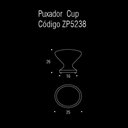 Ver imagem 3 de Puxador Ponto Cup Zen Níquel Escovado ZP5238.916