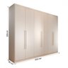 Guarda-roupa Casal Madalena 6 Portas 4 Gavetas 100% Mdf - Panorama Móveis - 5