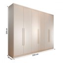 Ver imagem 5 de Guarda-roupa Casal Madalena 6 Portas 4 Gavetas 100% Mdf - Panorama Móveis
