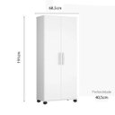 Ver imagem 4 de Armário Multiuso Napoles Lavanderia Branco 2 Portasmo