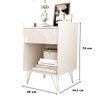 Kit com 2 Mesas de Cabeceira 2020 com Pés Ferro Hairpin Leg Triplo 20cm Brancomo - 5