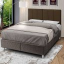 Ver imagem 1 de Cabeceira Casal 1,40 Almofadada Sued Marrom Lauramo