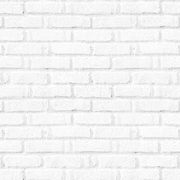 Papel de Parede Adesivo Lavável Estilo Tijolinho Branco - 2