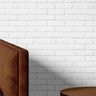 Papel de Parede Adesivo Lavável Estilo Tijolinho Branco - 1