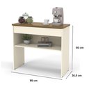 Ver imagem 4 de Aparador Max 90 Off White com Freijó 1 Gaveta - Ofertamo