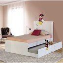 Ver imagem 1 de Cama Bibox Solteiro Barcelona Branco com Colchões
