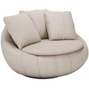Ver imagem 3 de Kit 02 Poltronas Para Sala De Estar Decorativa Giratória Kira M03 Linho Bege - Lyam Decor