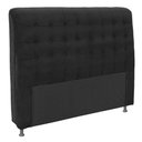 Ver imagem 1 de Cabeceira para Cama Box Casal 140 Cm Ana Suede Preto - Estopar
