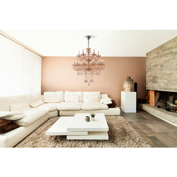 Lustre Pendente de Cristal Candelabro Maria Tereza Nice 18 lâmpadas E14 Bivolt:Champagne/110V/220V - 3