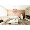 Ver imagem 3 de Lustre Pendente de Cristal Candelabro Maria Tereza Nice 18 lâmpadas E14 Bivolt:Champagne/110V/220V