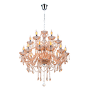 Ver imagem 1 de Lustre Pendente de Cristal Candelabro Maria Tereza Nice 18 lâmpadas E14 Bivolt:Champagne/110V/220V